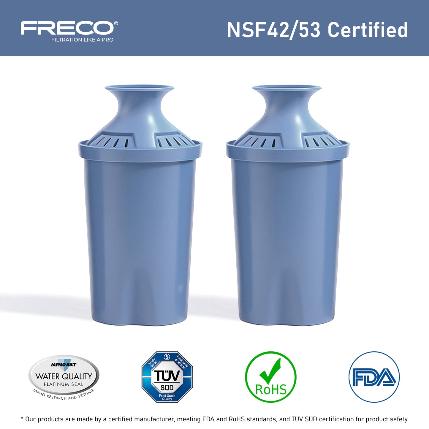 Freco Replacement Lead Removal Water Filters for Pitchers